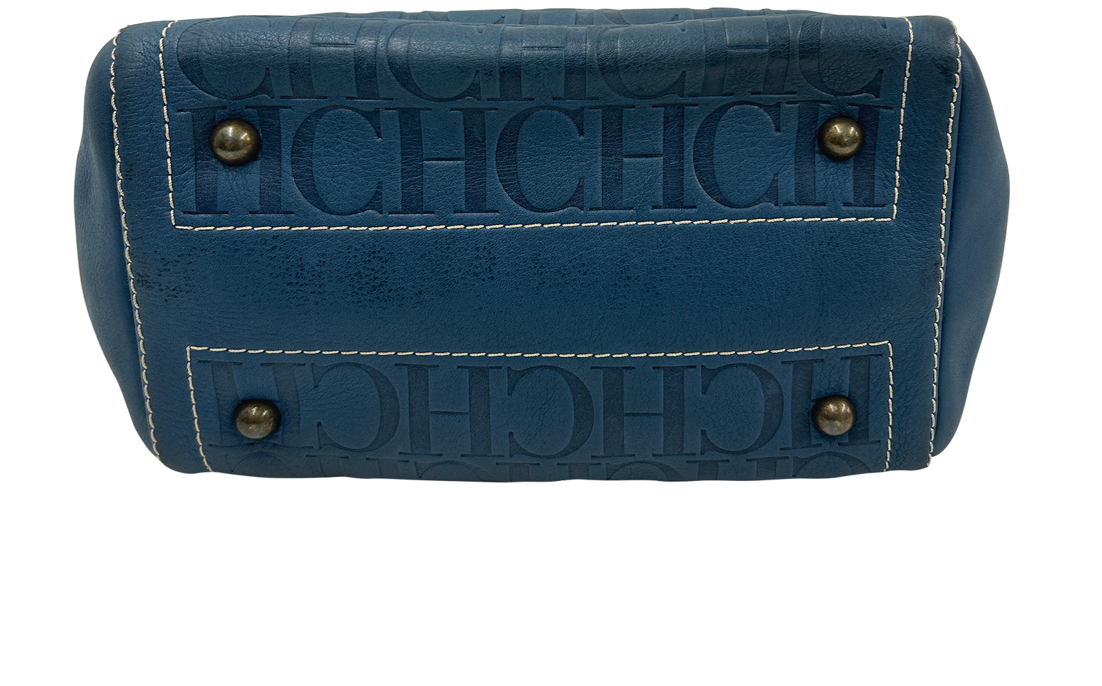 Tote Small CH, 320&euro;, Bolso, Azul, Animal - Piel, Vista superior